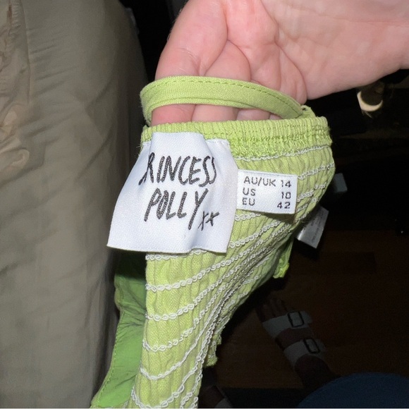 Princess Polly Green Wavy Crop Top - Picture 3 of 6